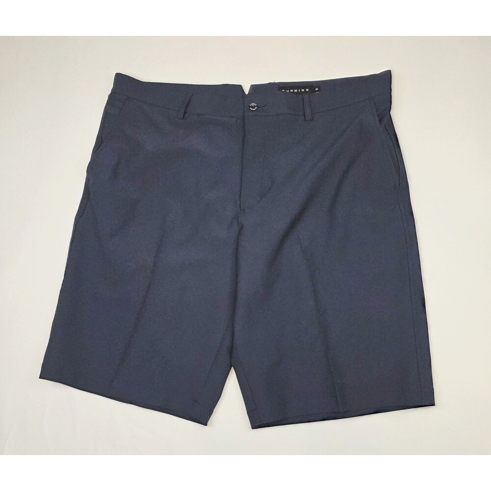 Dunning Golf Shorts Mens 38 Navy Player Fit Woven Performance Stretch Flat Front